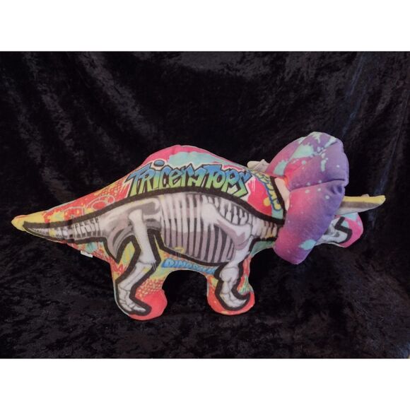 NWT Wild Republic Graffiti Dino Triceratops Dinosaur Stuffed Plush Animal Toy - Picture 2 of 5